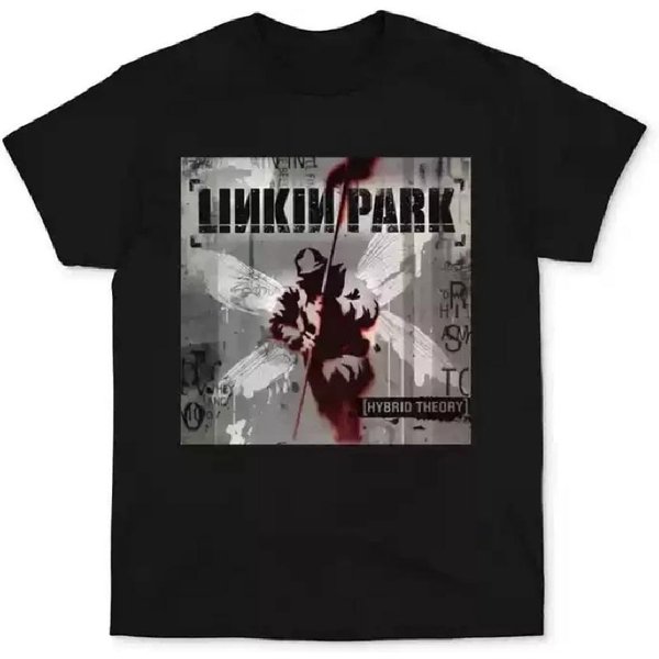 2024 Popularny Nowy Zespół Rockowy Linkin Park Europa I Stany Zjednoczone Koszulka Z KróTkim RęKawem Ubrania Dla MężCzyzn I Kobiet Wokół Xxxxl Gray-image