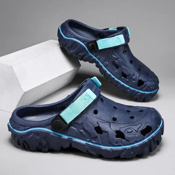 Talla Grande 47 Zapatillas De Verano Para Hombre Moda Exterior Zuecos De JardíN Zapatos Con Agujeros Para Hombre Zapatos Casuales Zapatos De Agua Comodidad Hogar Zapatillas Suaves 43-image