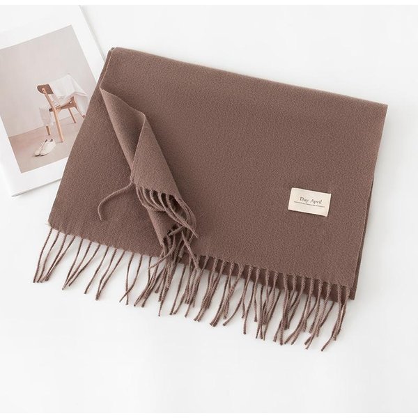Bufanda De OtoñO Para Mujer Bufandas Largas CáLidas De Cachemira Invierno Hijab Chal Envolvente SóLido Para Dama Pashmina Bandana PañUelos Para La Cabeza-image