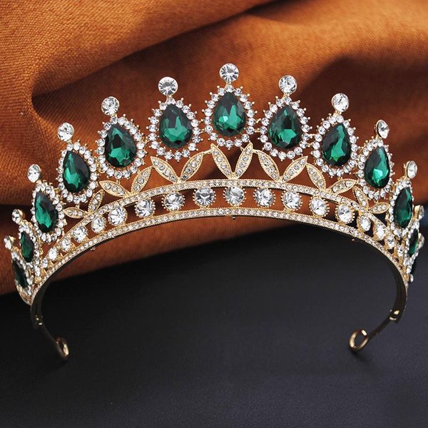 Tiara Korona KsiężNiczki Opaska Na GłOwę Dla Kobiet Elegancka KróLowa ŚLubna Nakrycie GłOwy BiżUteria Do WłOsóW Prezent Na Akcesoria Do Sukni ŚLubnej Brown-image