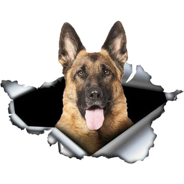 Samoprzylepna Naklejka Owczarek Niemiecki Pies Domowy Naklejka Samochodowa Wodoodporne Dekoracje Samochodowe Na Zderzak Tylną Szybę Laptopa JM38 B-20X15.5Cm-image