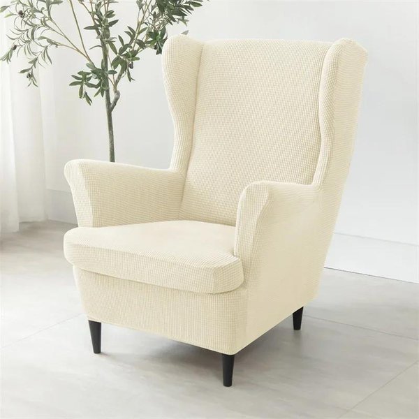 Pokrowiec Na KrzesłO Z Polaru Stretch Wingback Pokrowce Na Sofy Elastyczny Pokrowiec Na Fotel Ze Spandeksu Z Poszewką Ochraniacz Mebli-image