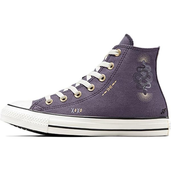Converse Chuck Taylor All Star Wygodne Wszechstronne Wysokie PłóCienne Buty Damskie Sneakersy Fioletowe BiałE A07137C 36-image