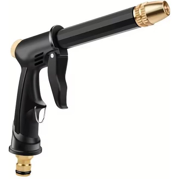 Pistolet Na Wodę Pod Wysokim CiśNieniem 10M Domowy Do Mycia Samochodu Czarny, Regulowana Dysza, Rura Do Podlewania, Pistolet Do Mycia Samochodu, Do RośLin-image