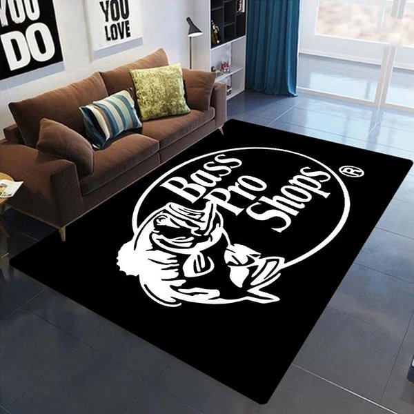 B-Bass Pro Shop WzóR Dywanik Do Salonu Dywanik Dla WęDkarza AntypośLizgowy Mata PodłOgowa Do Sypialni Pokoju Gier WystróJ Kabiny 50X80Cm-image