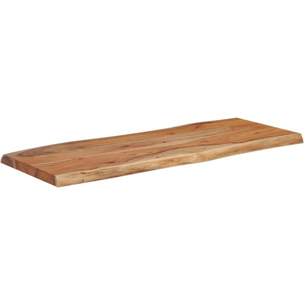 Tablero De Mesa 90 X 40 X 2.5 Cm Rectangular Madera De Acacia Maciza Borde Vivo-image
