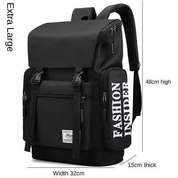 Mochila Para Hombre, Bolso De Viaje Informal A La Moda Para Hombre, Mochila Escolar Para Estudiantes De Secundaria, Bolso De Ordenador De Gran Capacidad A La Moda Para Hombre-image