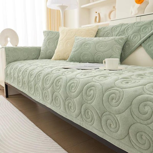 Invierno Felpa Corta Antideslizante CojíN De Sofá CáLido Cubre Sofá De Sala De Estar Franela Engrosada Suave Funda De Almohada Para Reposabrazos Y Respaldo 70X70Cm 1Pcs Gris-image