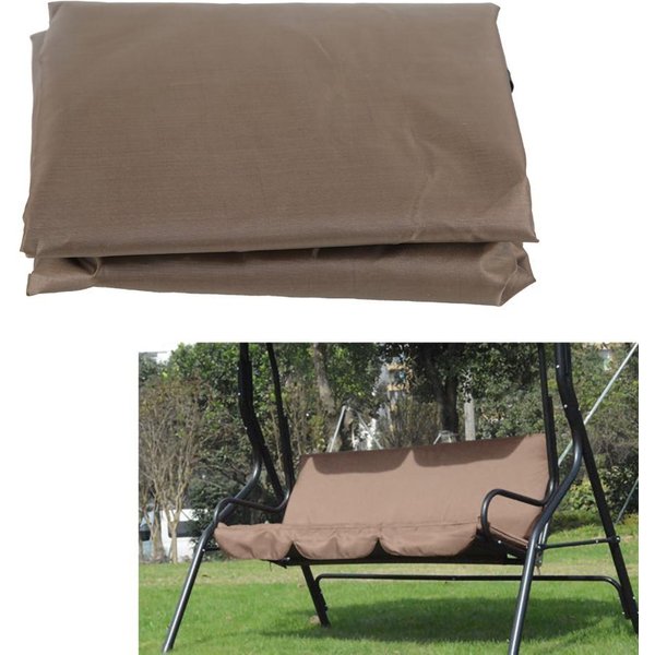 150*50*10CM Poszewka Na Poduszkę HuśTawkową Pokrowiec Na Siedzisko HuśTawki 3-Osobowej KrzesłO HuśTawkowe I Siedzisko Hamaka ZewnęTrzne BrąZowy-image