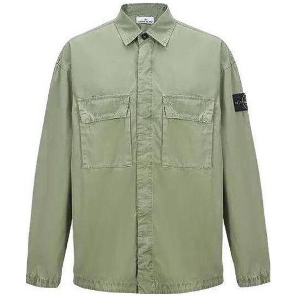 Stone Island Ss23 Chaqueta De Un Solo Pecho Con Doble Bolsillo Y Cuello Afilado Para Hombre Chaqueta Verde Salvia 7815115WN-V0155 L Gray-image