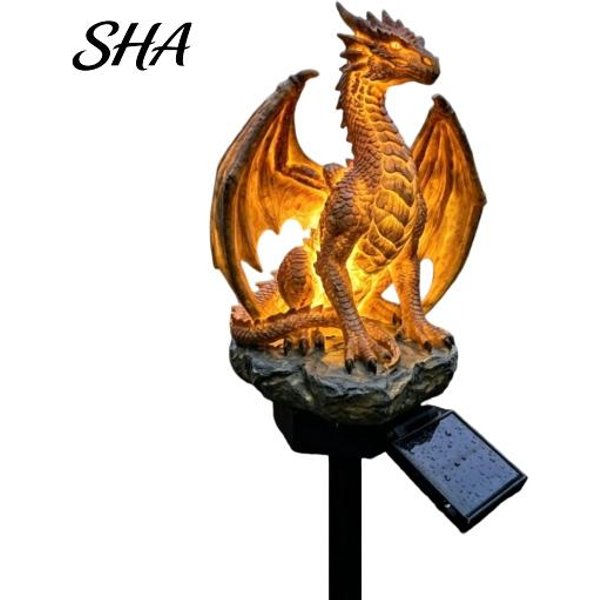 ZewnęTrzna Solarna Lampa RzeźBa Smok MałPa Statua Ogrodowa ŚWiatłO, Gotycka ŚRedniowieczna ŻYwiczna Latarnia RzeźBa, KształTne ŚWiatłO Fantazyjny WystróJ Na PodwóRko 1Pc A-image