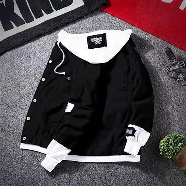 Chaqueta De OtoñO Para Mujer, Chaqueta Vaquera Con Capucha A La Moda, Chaqueta Bomber Rasgada, Chaqueta Vaquera BáSica Para Mujer S White-image