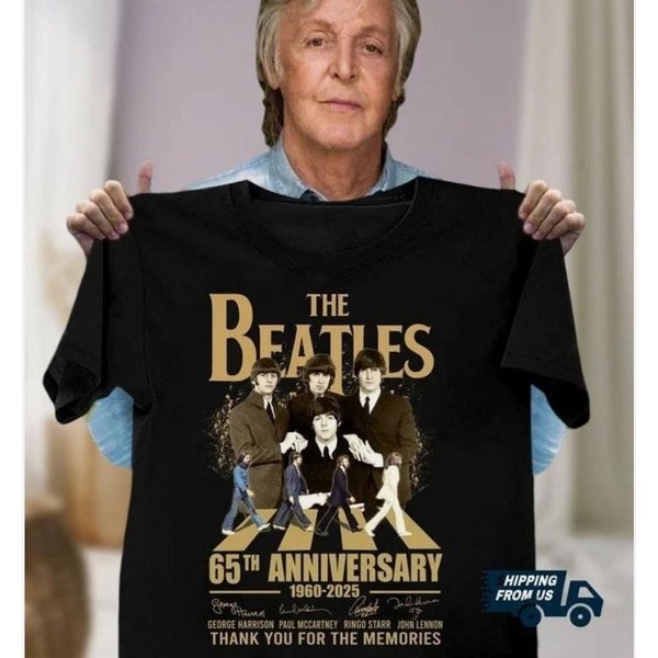 Koszulkę Z Okazji 65. Rocznicy The Beatles, Koszulkę The Beatles 2025, Koszulkę Rock N Roll Unisex M Gray-image