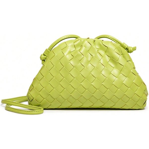Bolso Tejido De Nube, Bolso Dumpling, Bolso Popular Para Mujer, Elegante De Hombro Cruzado, Mujer Sosteniendo Un Bolso PequeñO Green Varios Colores-image