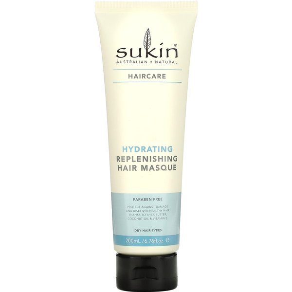 Sukin, Hydrating Replenishing Hair Masque, Haircare, 6.76 Fl Oz (200 Ml) White-image