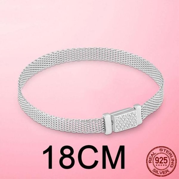 Srebrna Bransoletka 925 Sterling Silver Oryginalna Bransoletka Me Fit Brand Me Infinity Knot Chain Bransoletka Femme BiżUteria Dla Kobiet Prezent White-image