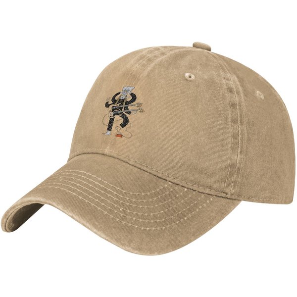 Wysokoenergetyczne Rock Angine De Poitrine Band Czapki Baseballowe Vintage Zniszczona BawełNa Czapka PrzeciwsłOneczna Dla MężCzyzn Kobiet Prezent Outdoorowy Czapki Czapka One Size Beige-image