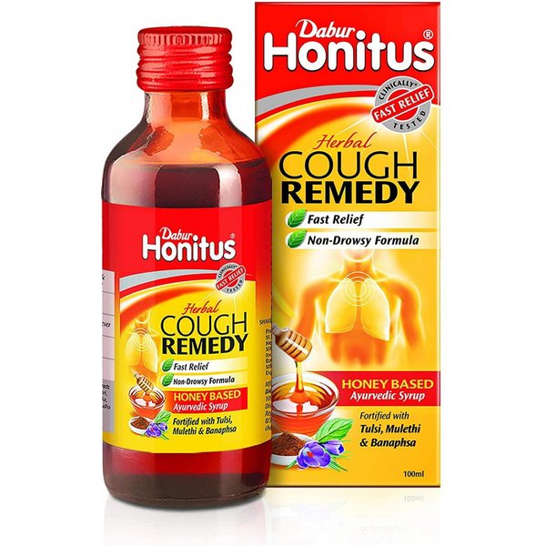 Conito: AlmíBar Con Miel Y Tulsi (100 Ml), Jarabe Honitus Para La Tos, Dabur-image