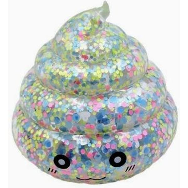 Nowość Squishy Maltodekstryna Kupa Zabawki Anty-Stresowe Brokatowe Zabawne RozciąGliwe ŚCiskane Fidget Toys Dla DorosłYch Prezent Na Prima Aprilis White-image