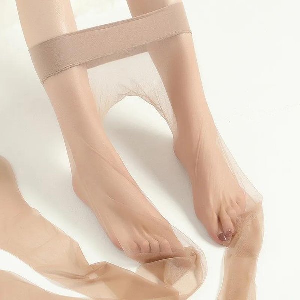 0D Medias Para Mujer Pantimedias Sin Costuras Medias De Nailon Ultradelgadas Medias Transparentes De Punta A Punta Medias Sexys Transparentes Para Mujer One Size Beige-image