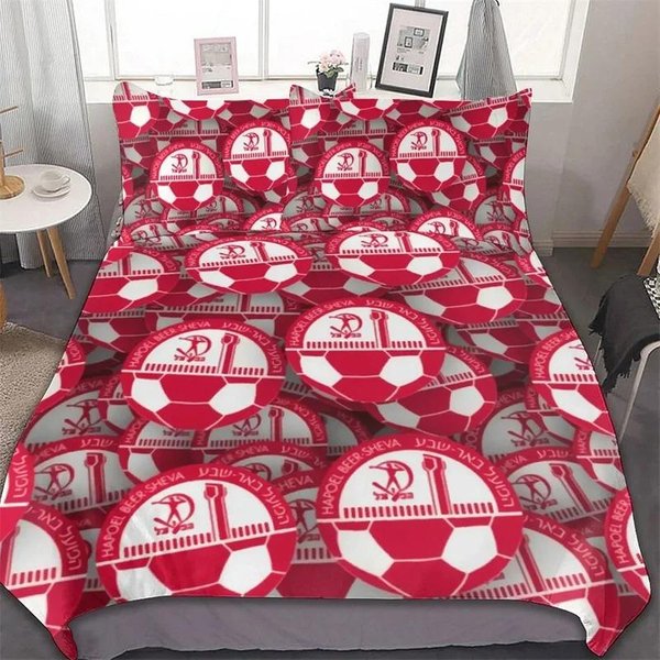 ColeccióN De Ropa De Cama Hapoel Beer Sheva Funda NóRdica Colcha ColeccióN De Cama Funda De Colcha Funda De Almohada TamañO King Queen Twin NiñOs NiñAs Adultos 70X133Cm 2Pcs-image