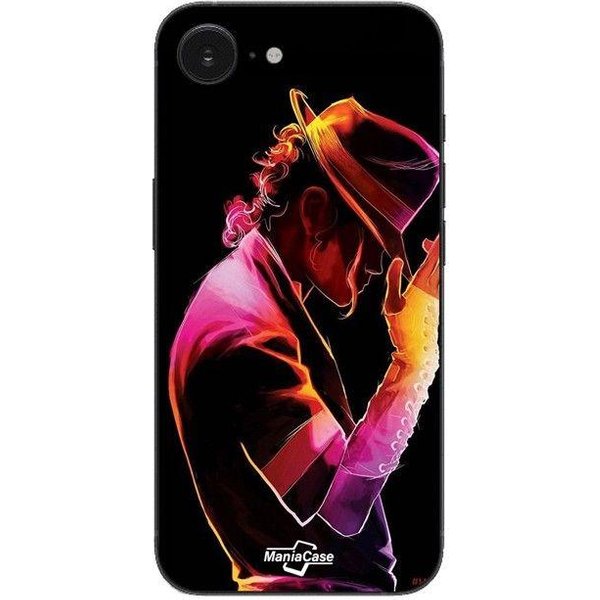 Funda Maniacase Para Iphone 16E Michael Jackson Colorido Negro-image