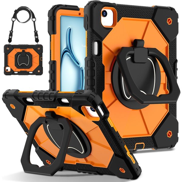 Etui Pancernik Z Podstawką Odporne Na WstrząSy Do Tabletu Ipad Air 5 Air 6 A16 11. Generacji M3 Pro 11 12.9 13 10. Generacji 10.5 10.2 9. Generacji 8. 6. 5. Generacji 9.7 Mini 7 6 Ipad Mini 6 7-image