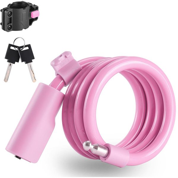 Candado De Seguridad PortáTil Para Bicicleta Candado De Cable De Acero Antirrobo Candado De Elasticidad Bicicleta De Carretera Candado De Cable De Acero-image
