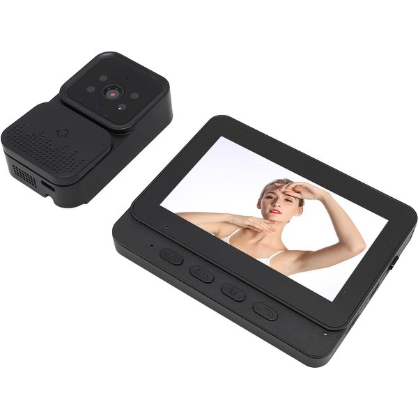 System Wideodomofonowy Ekran IPS 4,3 Cala Wi-Fi 2,4 Ghz Interkom Dwukierunkowy 24H HD 5MP 6 DzwonkóW Wideo-image