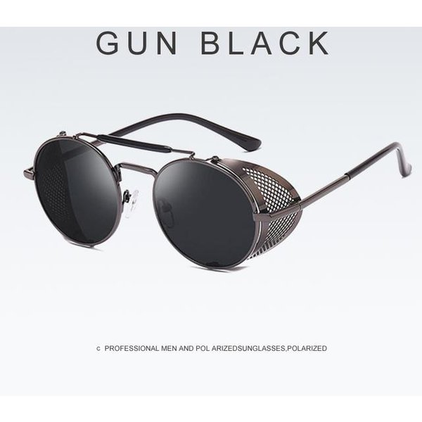 Gafas De Sol Steampunk Para Hombre Punk Retro Redondas De Metal Gafas De Sol Para Mujer Lujo DiseñAdor Parasol Para Parabrisas Gafas UV400 Y11304Yy-Steampunk Gray-image
