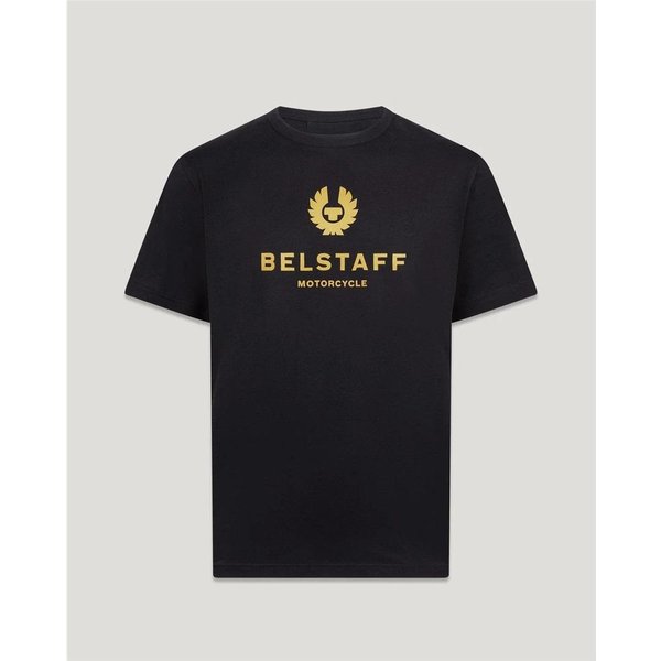 Belstaff Verano Marca De Lujo CláSico Alta Calidad Hombres Estampado Oversize Y2K Manga Corta Casual Camiseta De AlgodóN Tops Ropa Femenina Masculina 4XL Oro-image