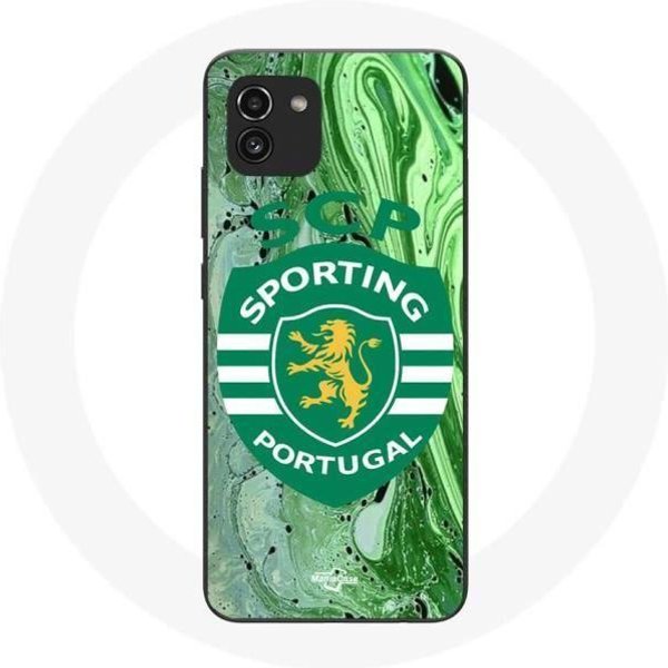 Funda - Maniacase - Samsung Galaxy A03 - Flexible - Negra - Sporting Portugal Negro-image