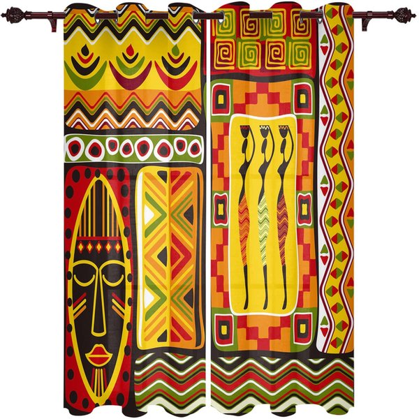 Nowoczesne ZasłOny Okienne W Stylu AfrykańSkim Luksusowe ZasłOny Do Salonu, Sypialni, Kuchni 135W X 115H(Cm) X1-image