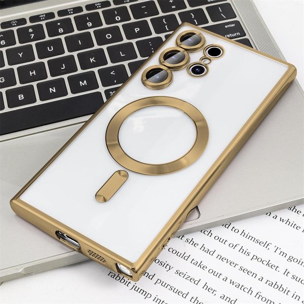 Luksusowe Przezroczyste Posrebrzane Etui Na Telefon Dla Samsung S25 Ultra S24 Plus S23 S22 S21 FE S24 FE Dla Magsafe Magnetyczne Etui Ochronne Galaxy S25 Ultra-image