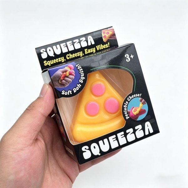 Needoh Pizza Squishy Zabawka Do łAgodzenia Stresu, Mini Sensoryczny ŚCiskany Healing Gift Box-image