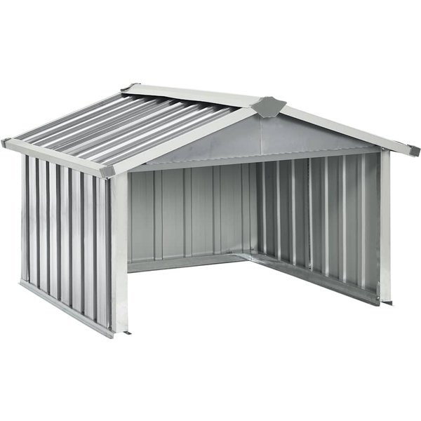 Garaje Para CortacéSped 92 X 97 X 63 Cm Acero Galvanizado Gris-image