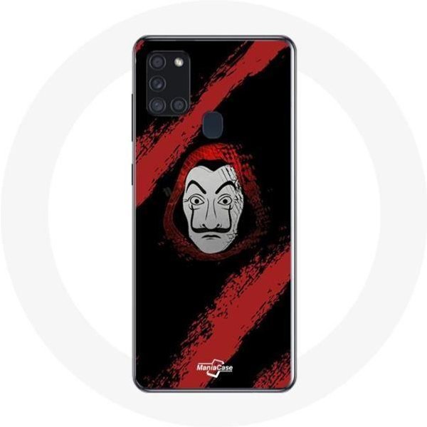 Funda - La Casa De Papel - Samsung Galaxy A21S - Flexible - Negro - MáScara-image