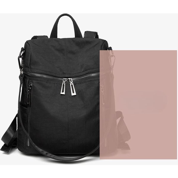 Mochila De Tela Oxford Moda Femenina Gran Capacidad Mochila Antirrobo Bolso De Hombro Multiusos Bolsa De Viaje Gray-image