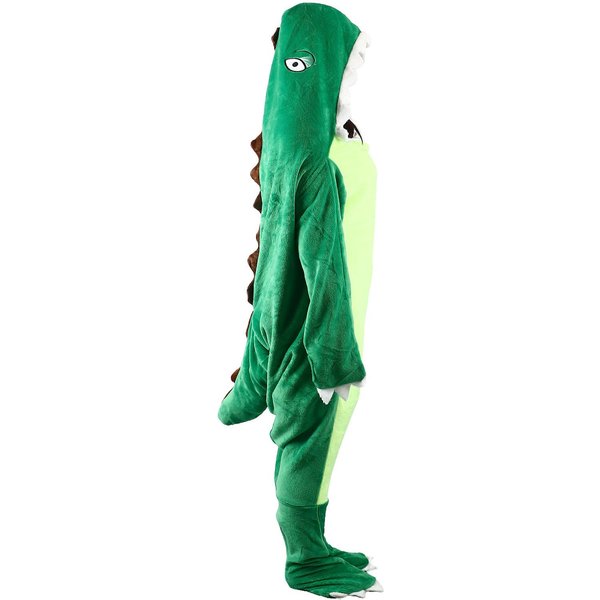 Bata De Dinosaurio Pijama Manta De Dinosaurio Ponible SúPer Suave Sudadera Con Capucha De Manta De Dinosaurio Para NiñOs Adultos 140-image