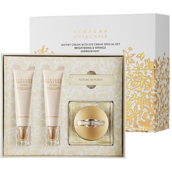 Nature Republic Ginseng Royal Silk Wodnisty Krem Z Kremem Pod Oczy Zestaw Specjalny (Krem 60Ml I Krem Pod Oczy 30Ml X2) Cream+Eyecreamset-image