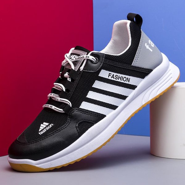 Zapatos De Primavera Para Hombre Para Exterior Nuevos Zapatos Deportivos De Moda Transpirables Casuales Zapatos De Tablero Suela Gruesa Zapatos Deportivos 44 Black-image