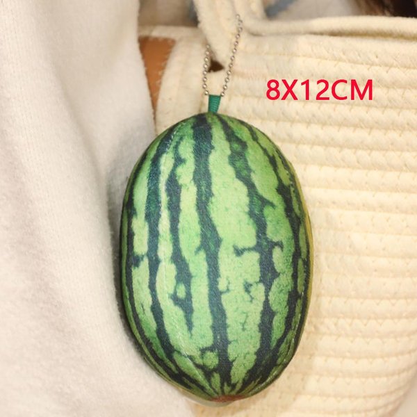 Almohada De Felpa Con Forma De SandíA, Bolso Colgante, CojíN Perezoso Para Sofá, CojíN Decorativo De Anime, Relleno Suave, Juguetes Para NiñOs, Regalos Para NiñAs, DecoracióN-image