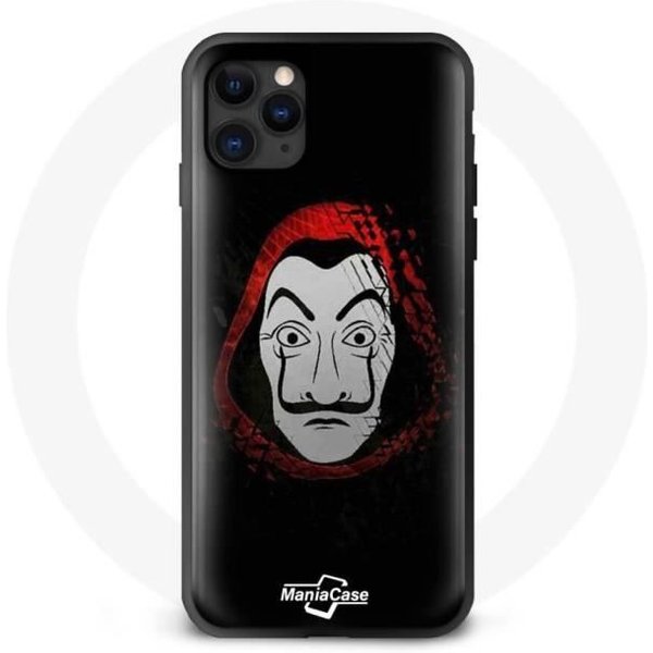 Funda - Maniacase - Iphone 11 Pro - La Casa De Papel MáScara - Flexible - Negra Negro-image