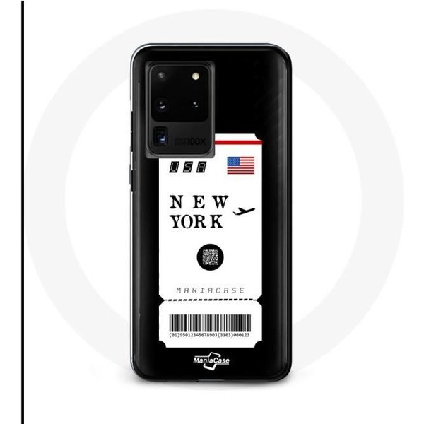 Funda - Samsung - Galaxy S20 Ultra - Billete De AvióN Nueva York - Flexible - Negro-image