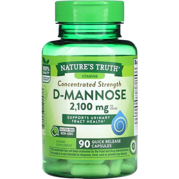 La Verdad De La Naturaleza, Fuerza Concentrada, D-Manosa, 2,100 Mg, 90 CáPsulas De LiberacióN RáPida (700 Mg Por CáPsula)-image