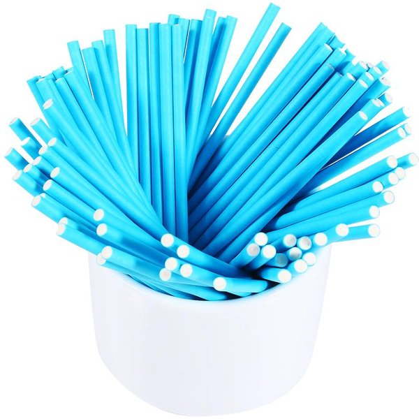 100 Palitos De Piruleta De Colores Para Pastel, Caramelos, Chocolate, 10 Cm, Azul Azul-image