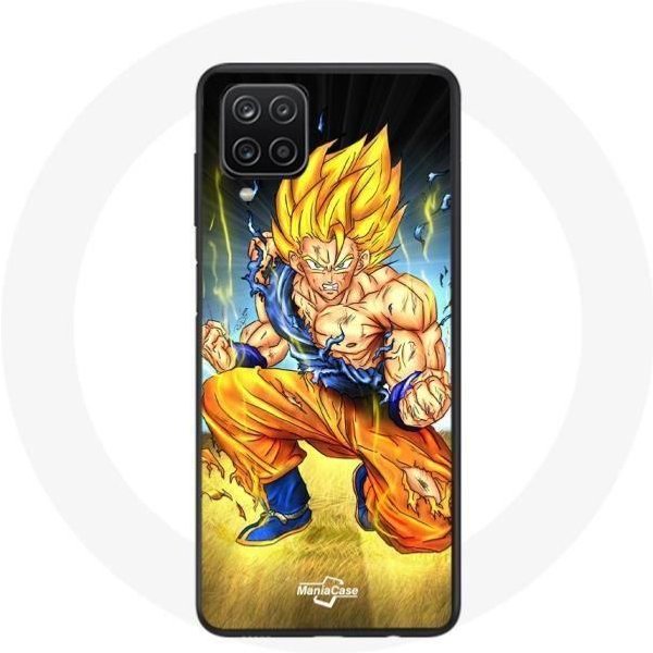 Funda Samsung Galaxy A12 Son Goku Dragon Ball Cuerpo Enojado-image