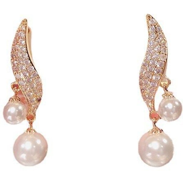 Nuevos Pendientes Largos Colgantes De Perlas Dobles ImitacióN CláSicos Elegantes 2023 Para Mujer Pendiente Colgante De Borla Larga De Cristal JoyeríA De Boda Regalos-image
