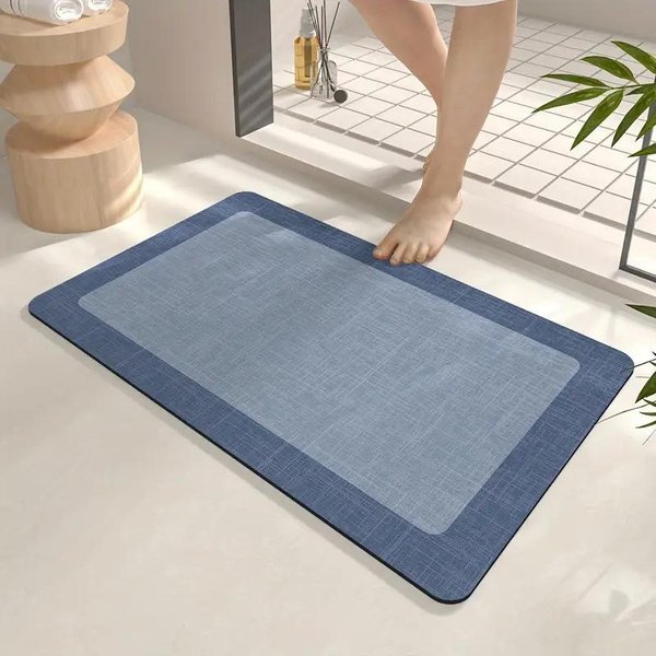 Nowoczesna Prosta łAzienka Okrzemka BłOto AbsorbująCa SzybkoschnąCa Mata Do Drzwi Toalety Mata AntypośLizgowa SzybkoschnąCa Mata Toaletowa 60 * 90Cm (Diatom Mud)-image