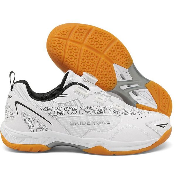 Profesjonalne Buty Do Badmintona Dla MężCzyzn I Kobiet, Buty Do SiatkóWki, MęSkie, Lekkie Buty Do Tenisa StołOwego, Sportowe I Outdoorowe 36 Orange-image